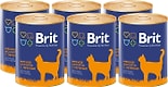 Влажный корм для кошек Brit Мясное ассорти с печенью 340г