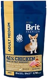Сухой корм для собак Brit Adult Medium Курица 3кг