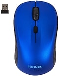 Мышь беспроводная Sonnen V111 USB 800 1200 1600dpi 4 кнопки оптическая синяя