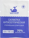 Салфетка влажная White Whale  антисептическая 135мм*185мм 1шт