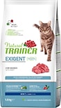 Сухой корм для кошек Natural Trainer Cat Exigent Adult With Beef с говядиной для привередливых 1.5кг