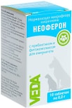 Таблетки для кошек и собак Veda Неоферон с пребиотиком и фитокомплексом для иммунитета 10 таблеток