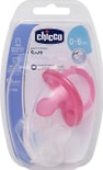 Соска-пустышка Chicco Physio Soft для девочек 0-6 месяцев 2шт