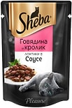 Влажный корм для кошек Sheba Ломтики в соусе с говядиной и кроликом 85г