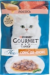 Влажный корм для кошек Gourmet Перл Соус Де-люкс с лососем в роскошном соусе 75г