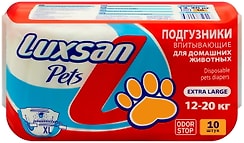 Подгузники для животных Luxsan Pets Впитывающие Xlarge 12-20кг 10шт