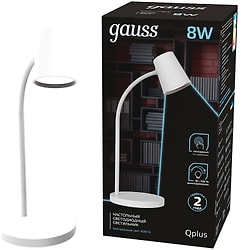 Светильник настольный Gauss Qplus GTL603 8W 600lm 4000K 170-265V белый диммируемый LED