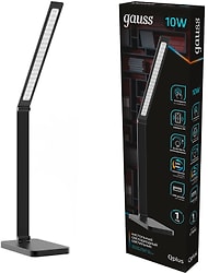 Светильник настольный Gauss Qplus GTL501 10W 600lm 3000-6000K 170-265V черный диммируемый Qi USB LED