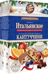 Печенье Хлебный Спас Кантуччини Итальянское с цедрой апельсина изюмом и кусочками шоколада 180г