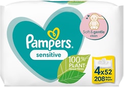 Салфетки влажные детские Pampers для чувствительной кожи 208 шт