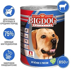 Влажный корм для собак Зоогурман Big Dog balanced Ягненок с рисом 850г