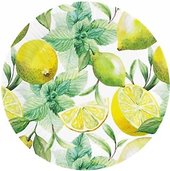 Набор бумажных тарелок Свежий ветер Лимоны 18см*6шт