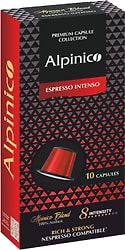 Кофe в капсулах Alpinico Espresso Intenso 100% Аpaбика 10шт