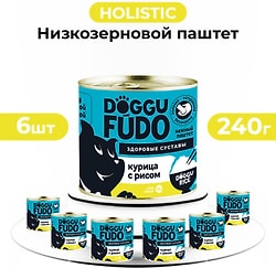 Влажный корм для собак Doggufudo Курица с рисом 6*240г