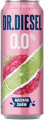 Напиток пивной Dr. Diesel безалкогольный Малина-Лайм 0% 430мл