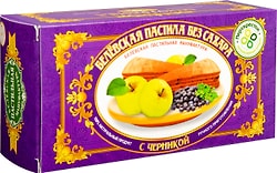 Пастила Белевская Пастильная Мануфактура с черникой без сахара 100г