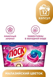 Капсулы для стирки Лоск Power Caps Малазийский цветок 12шт
