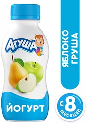 Йогурт Агуша яблоко груша обогащенный пробиотиками 2.7% с 8 месяцев 180г