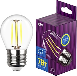 Лампа светодиодная REV Filament E27 7Вт