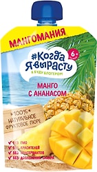 Пюре Когда Я вырасту из Яблок Манго и Ананаса с 6 месяцев 180г - купить ...