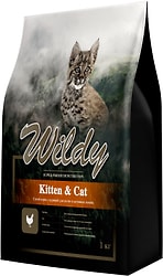Сухой корм для котят и активных кошек Wildy Kitten&Cat с курицей 3кг