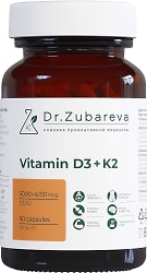 БАД Dr. Zubareva Витамин D3K2 5000 МЕ 90 капсул