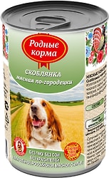 Влажный корм для собак Родные корма Скоблянка мясная по-городецки 410г