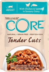 Влажный корм для кошек Core Tender Cuts из курицы с лососем в виде нарезки в соусе 85г