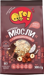 Мюсли Ого запеченные с шоколадом и орехами 300г