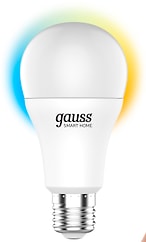 Лампочка светодиодная Gauss Smart Home E27 A60 10W 1055lm 2700-6500К изменяемая цветовая температура + диммирование LED