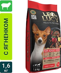 Сухой корм для собак Leo&Lucy с ягненком яблоком и биодобавками 1.6кг