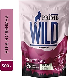 Сухой корм для щенков и собак Prime Wild GF Country Game с уткой и олениной 500г