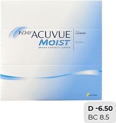 Контактные линзы Acuvue Moist 1-Day Однодневные -6.50/14.2/8.5 90шт