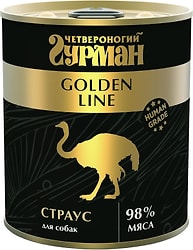 Влажный корм для собак Четвероногий гурман Golden line со страусом 340г