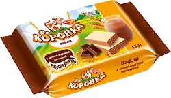 Вафли Коровка с шоколадной начинкой 150г