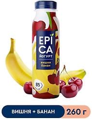 Йогурт питьевой Epica Вишня-банан 2.5% 260г