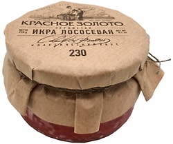 Икра лососевая Красное золото зернистая 230г