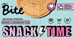 Крекеры Take a Bite овсяные сладкие с кокосом и семенами чиа 125г