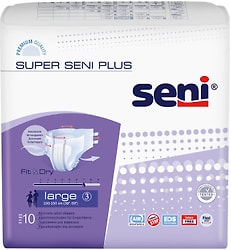 Подгузники Seni Super Large для взрослых 10шт