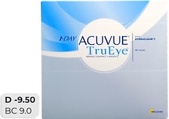 Контактные линзы Acuvue TruEye with HydraClear Однодневные -9.5/14.2/9.0 180шт
