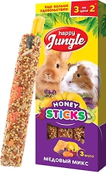 Лакомство для грызунов Happy Jungle Микс 3 вкуса 3шт 90г