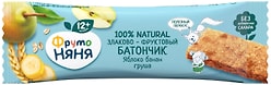 Батончик ФрутоНяня Фруктово-злаковый с Яблоком Бананом и Грушей 25г