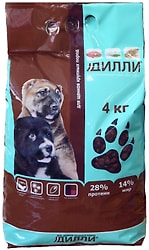 Сухой корм для щенков Дилли для крупных пород с курицей и индейкой 4кг