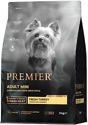 Сухой корм для собак Premier Dog Turkey Adult Mini Свежее мясо индейки 3кг