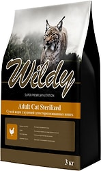 Сухой корм для стерилизованных кошек Wildy Adult CAT Sterilized с курицей 3кг