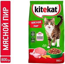 Сухой корм для кошек Kitekat Мясной пир 800г