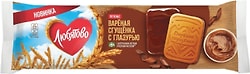 Печенье Любятово сахарное Вареная сгущенка с глазурью 223г