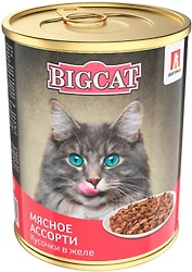 Влажный корм для кошек Зоогурман Big Cat Мясное ассорти 350г