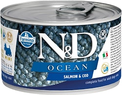 Влажный корм для собак Farmina N&D Dog Ocean с лососем и треской для мелких пород 140г