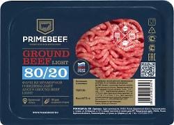  Фарш Primebeef Ground Beef Light 80/20 из мраморной говядины 400г